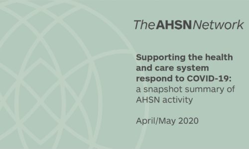 Supporting the health and care system respond to COVID-19: a snapshot summary of AHSN activity