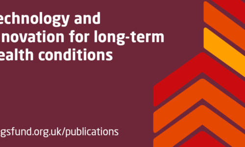 New King's Fund report on technology for long-term health conditions