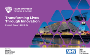 cover of this year's impact report which is purple with a picture of the Deep in Hull at night